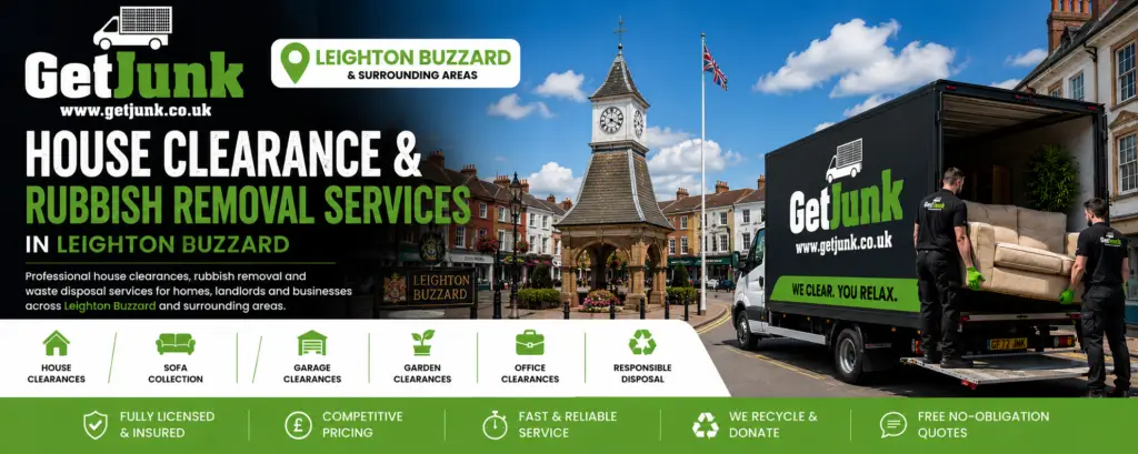 House clearance and rubbish removal services in Leighton Buzzard by Get Junk