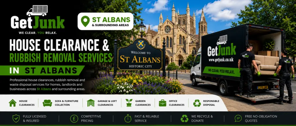 House clearance and rubbish removal services in St Albans by Get Junk