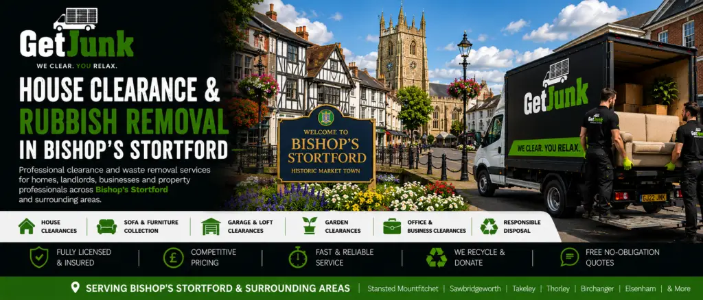 House clearance and rubbish removal services in Bishop's Stortford by Get Junk