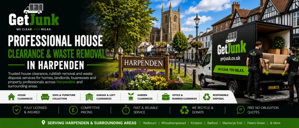 House clearance and rubbish removal services in Harpenden by Get Junk