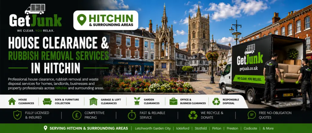 House clearance and rubbish removal services in Hitchin by Get Junk