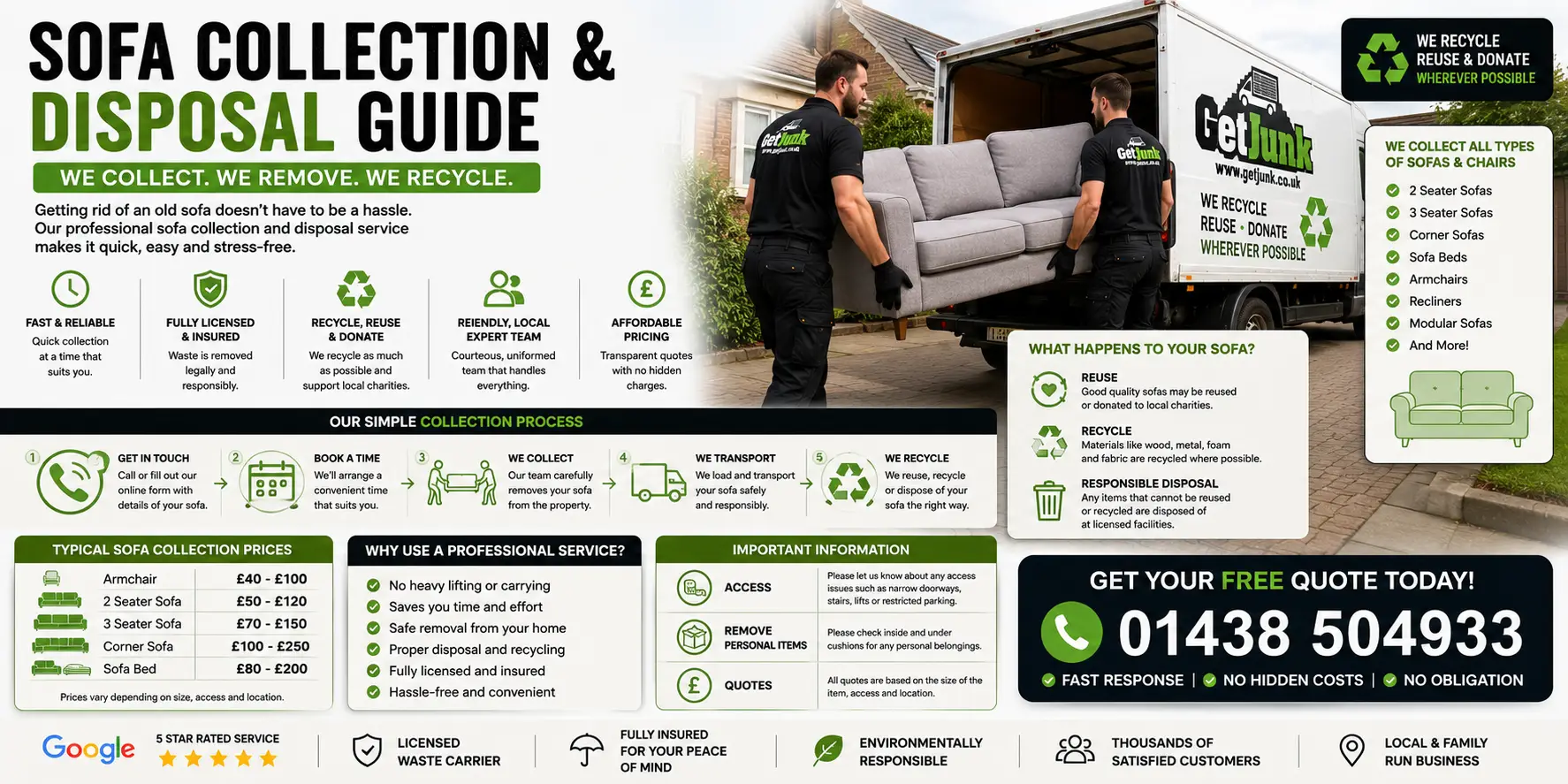 sofa collection & disposal guide