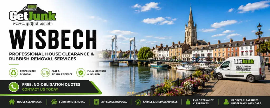 Get Junk house clearance, rubbish removal and waste disposal services in Wisbech